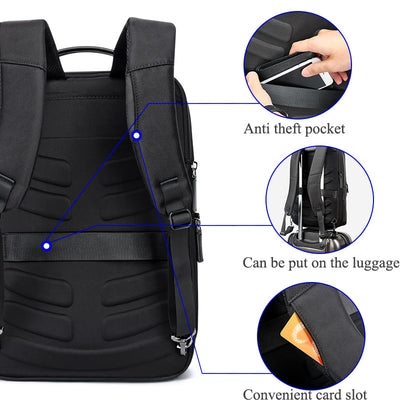 Contractive Leather Backpack